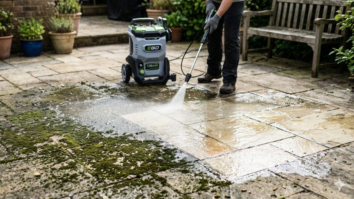 So reinigen Sie Terrassenplatten (Tipps gegen Algen, Moos und Flecken)